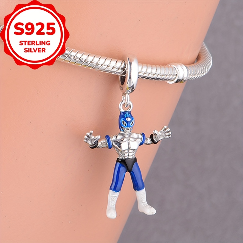 925 Sterling Silver Character Design Charm, DIY Gift